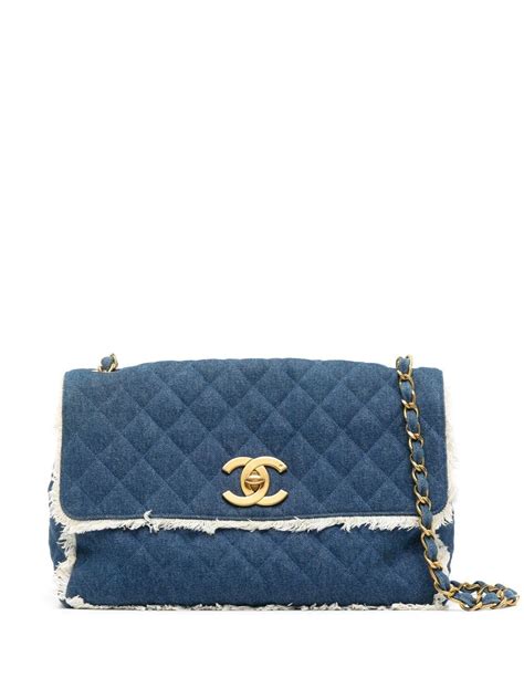 chanel denim flap|chanel flap bag jumbo.